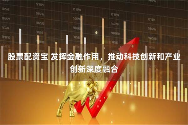 股票配资宝 发挥金融作用,推动科技创新和产业创新深度融合